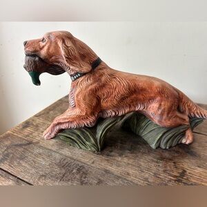 Vintage 70s Irish Setter Dog Figurine